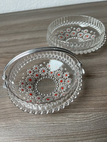 Vintage glasschalen eine - 2,