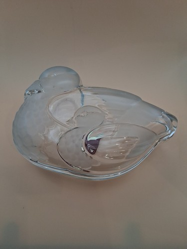 Vintage glas schale entenform - vintage,