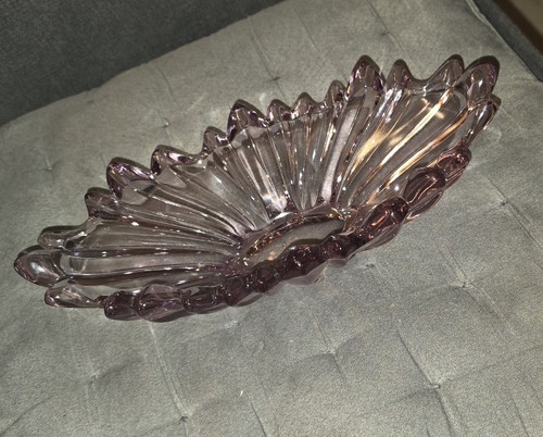 Vintage glas schale lila rosa - glas,