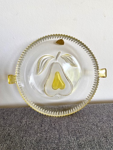 Walther glas schale - glas, gelb